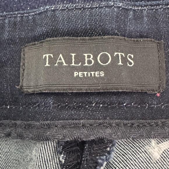 Talbots Pants Womens 10 Petite Blue Slim Ankle Side Zip Stretch Jeans Denim - Picture 6 of 11